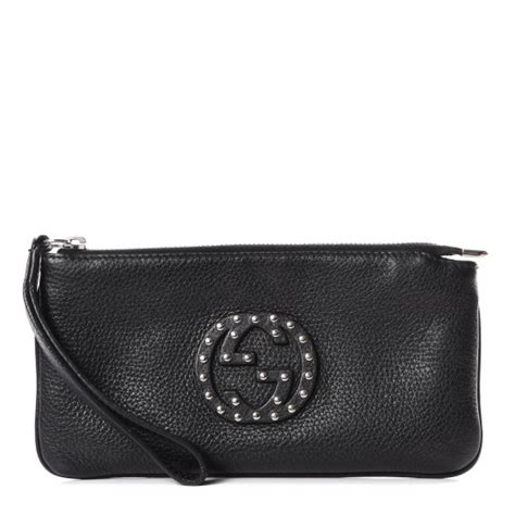 gucci soho studded wristlet